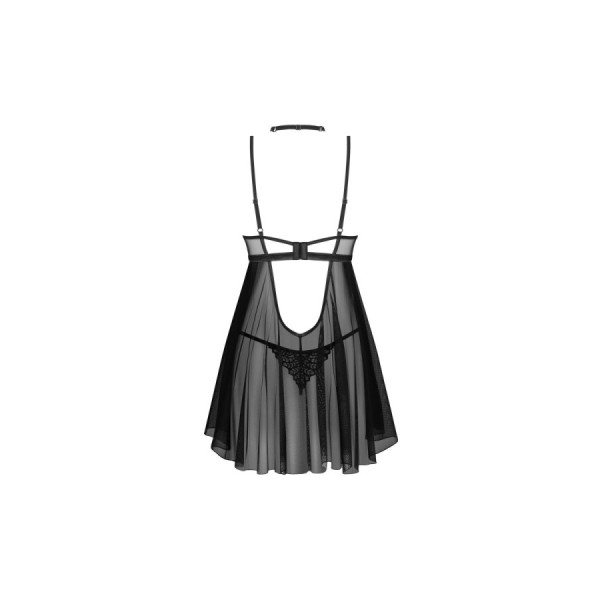 Donarella babydoll et String - Noire - NP